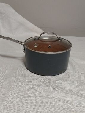 Gotham 2.37 Lt  Gray Saucepan with Glass Lid - Gray